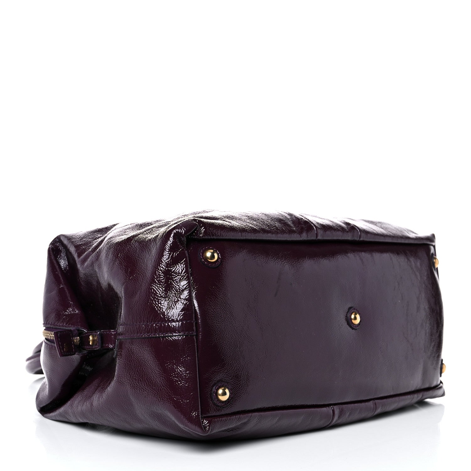 Saint Laurent Textured Patent Medium Easy Sac Purple 3 of 15