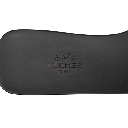 Hermes Rubber Aloha Sandals 37 Black 7 of 8