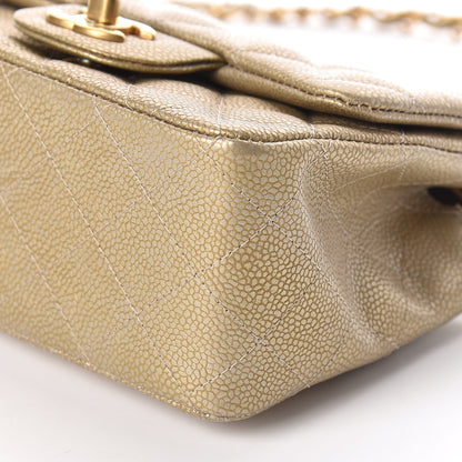 Chanel Metallic Caviar Quilted Mini Square Flap Gold 9 of 9