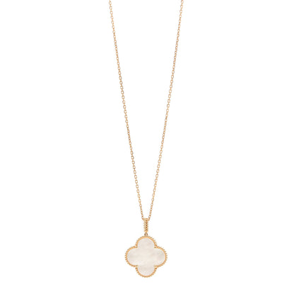 Van Cleef & Arpels 18K Yellow Gold Mother of Pearl Magic Alhambra Long Necklace 1 of 6