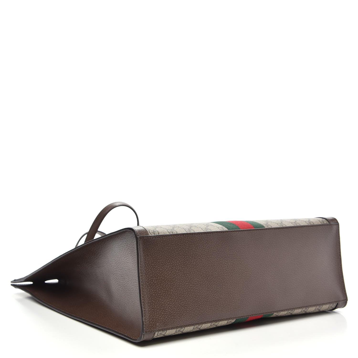 Gucci GG Supreme Monogram Web Ophidia Vertical Tote Brown 4 of 10