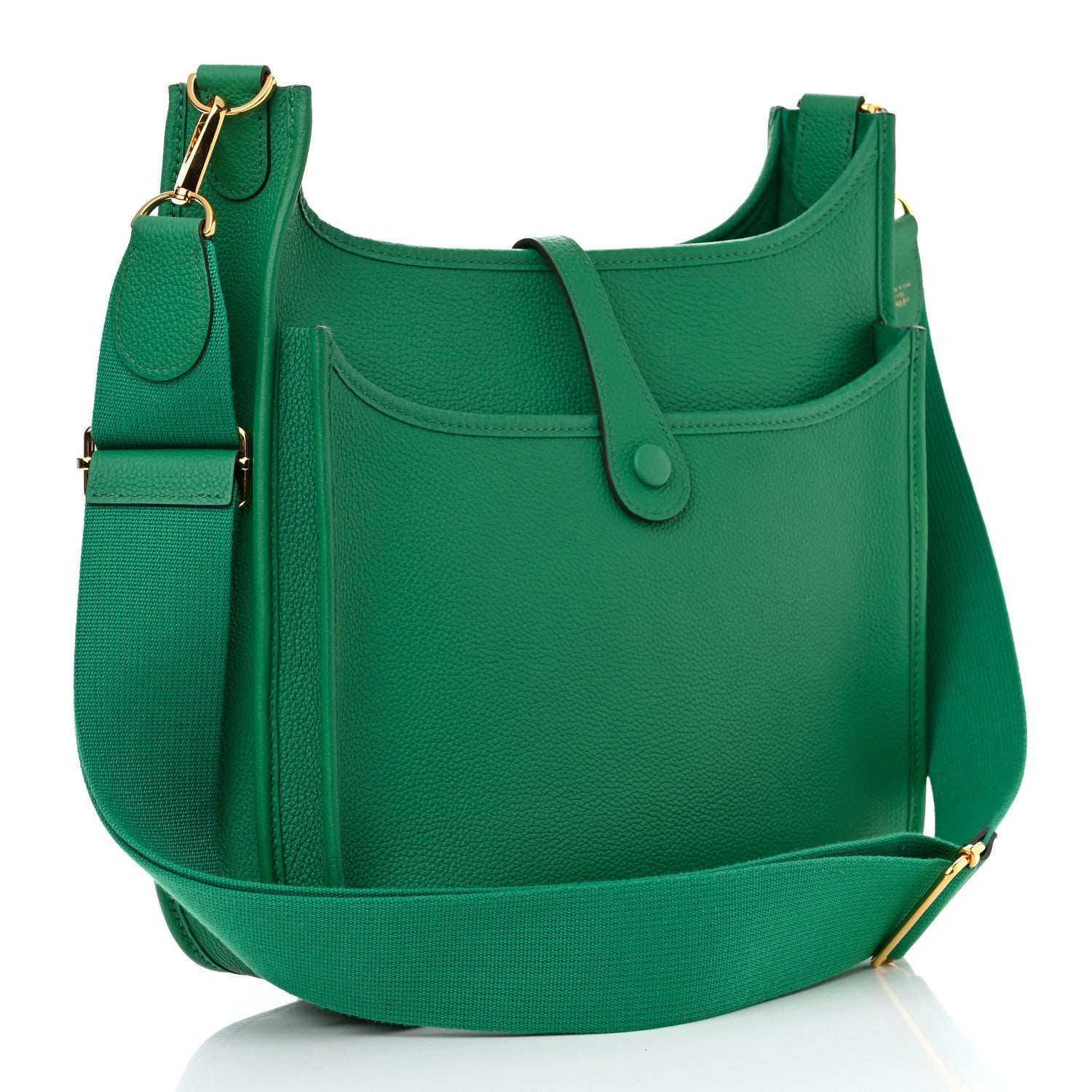 Hermes Taurillon Clemence Evelyne III PM Vert Jade 3 of 10
