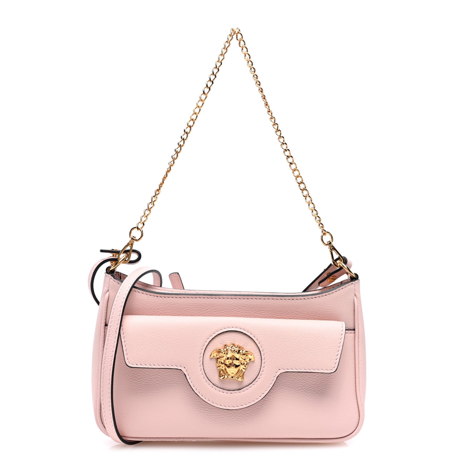 Versace Grained Calfskin La Medusa Mini Crossbody Bag Dusty Rose 1 of 9