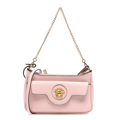 Versace Grained Calfskin La Medusa Mini Crossbody Bag Dusty Rose 1 of 9
