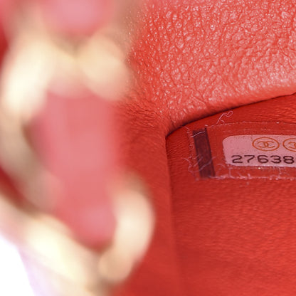 Chanel Lambskin Quilted Mini Rectangular Flap Red 6 of 9