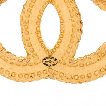Chanel CC Drop Earrings Matte Gold 4 of 4