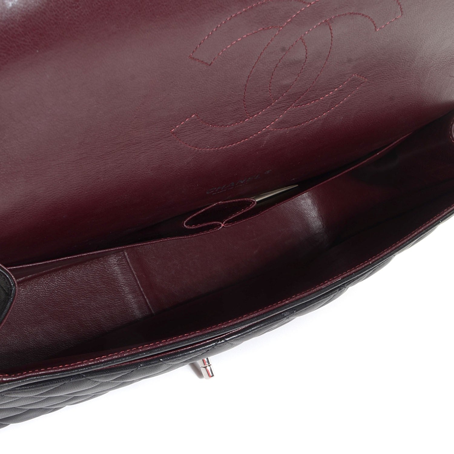 Chanel Lambskin Quilted Maxi Double Flap Black 5 of 9