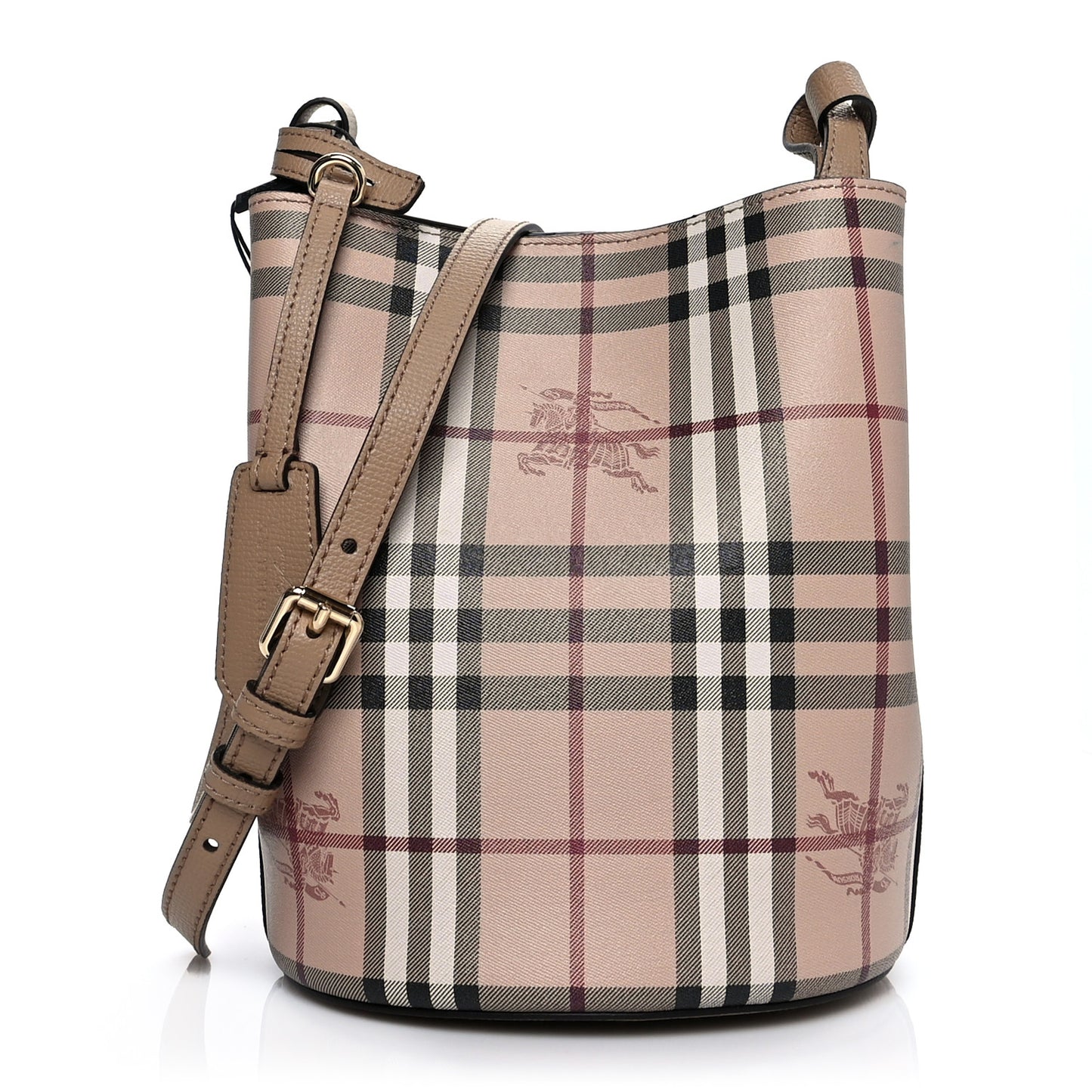 Haymarket Check Colours Small Lorne Bucket Crossbody Camel