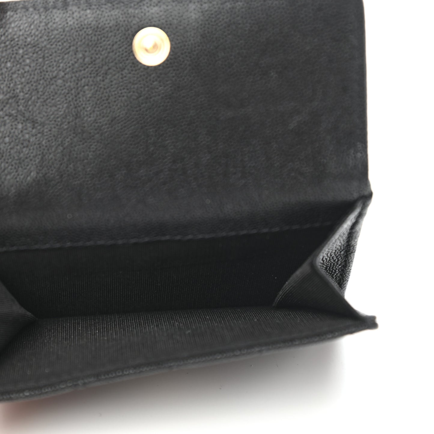 Caviar Quilted Small Boy Flap Wallet Black