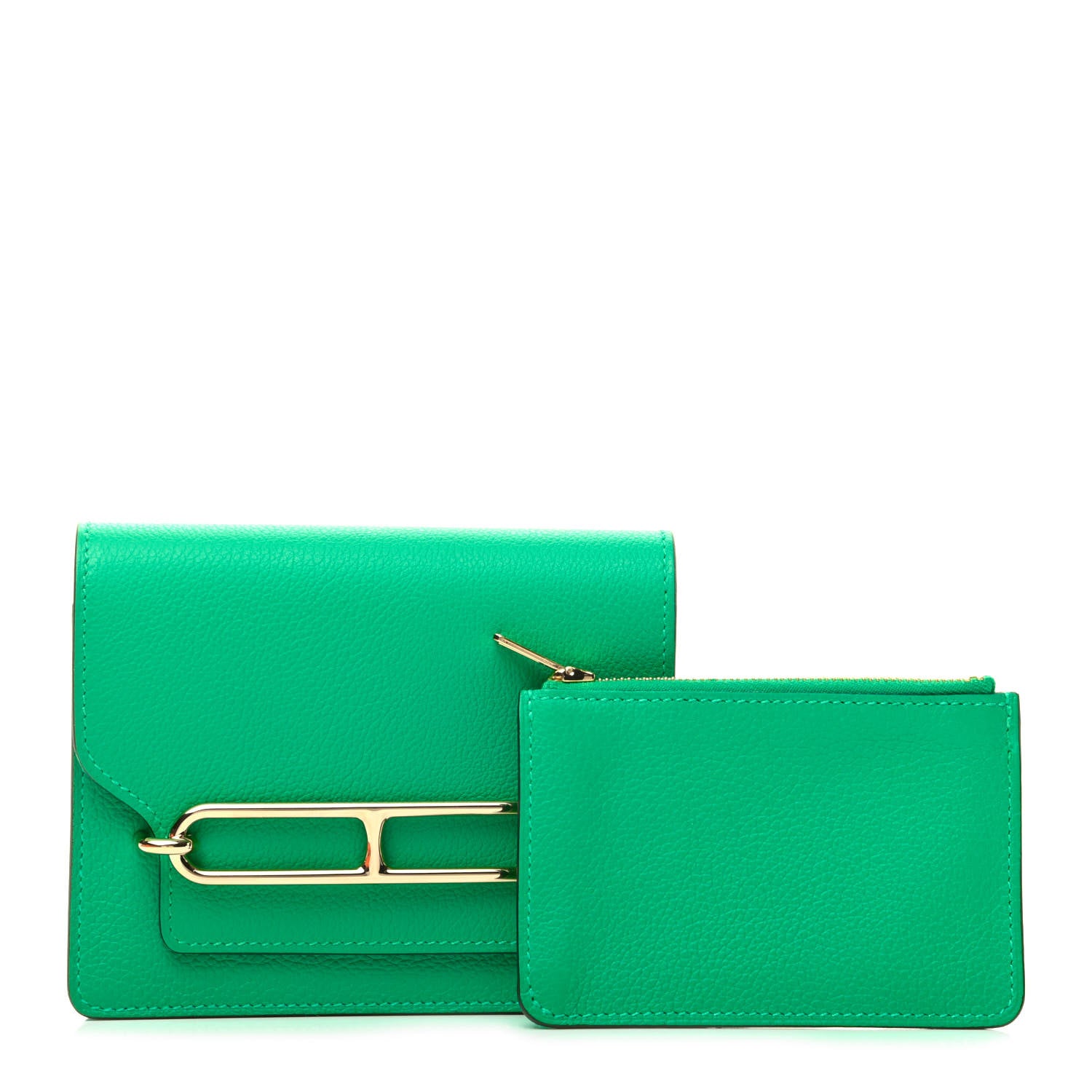 Hermes Evercolor Roulis Slim Wallet Menthe 1 of 9