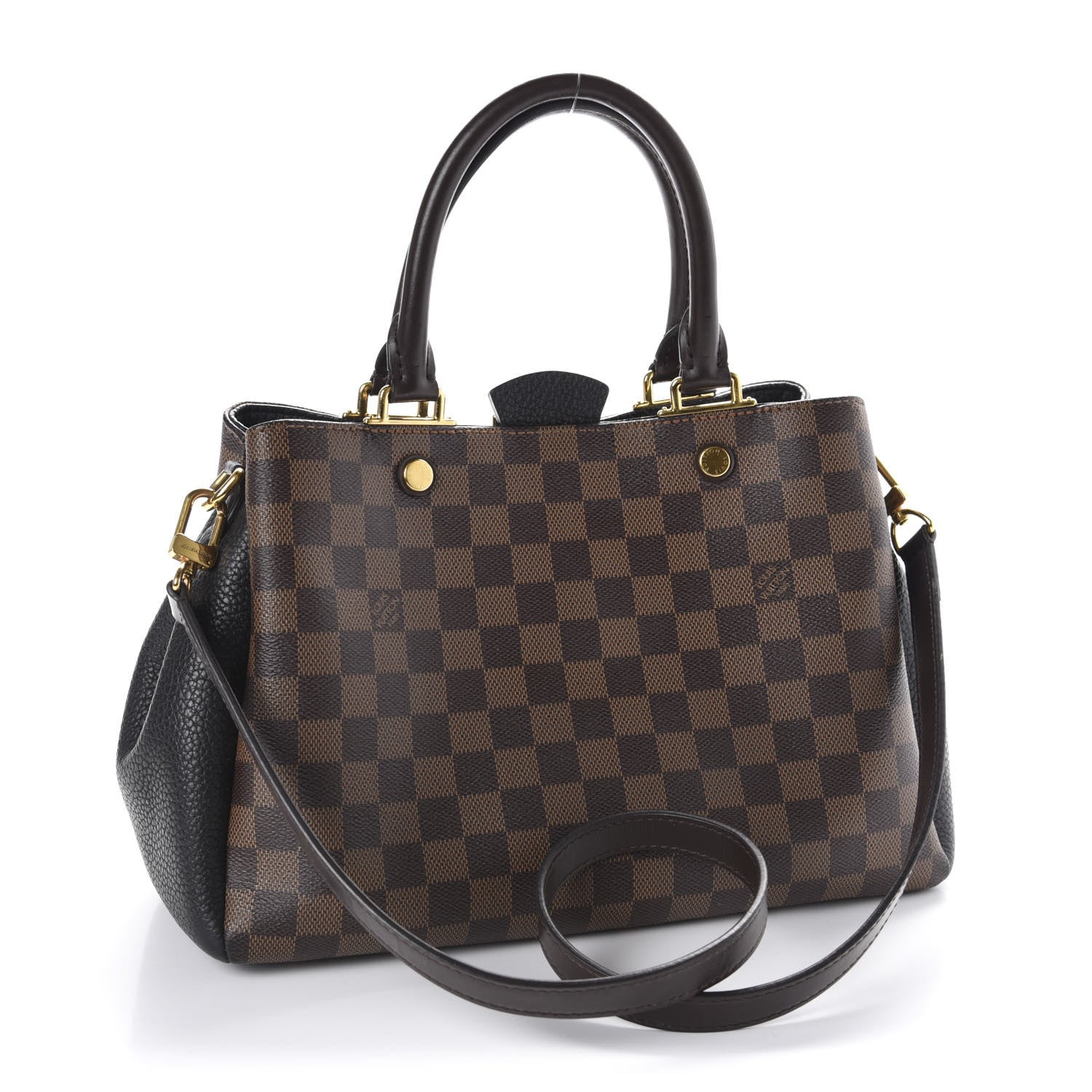Louis Vuitton Damier Ebene Cuir Taurillon Brittany Black 3 of 9