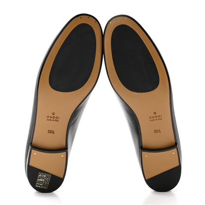 Gucci Calfskin Horsebit Womens Jordaan Loafers 39.5 Black 5 of 10
