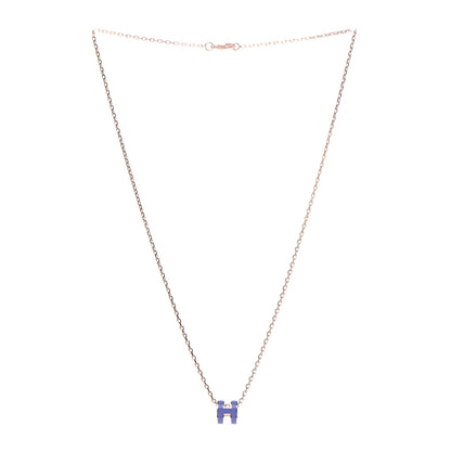 Hermes Rose Gold Mini Pop H Pendant Necklace Lilas 3 of 8