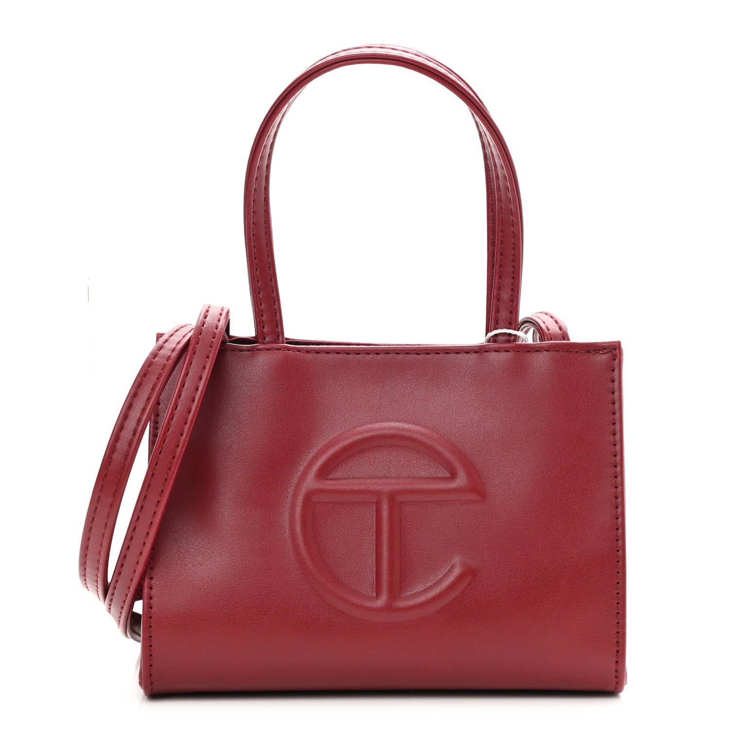 Telfar Vegan Leather Small Shopping Bag Oxblood 1 of 10
