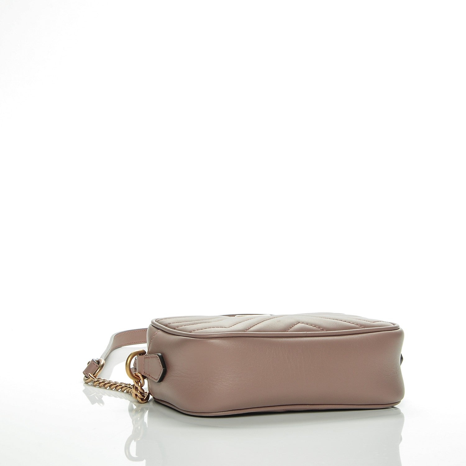 Gucci Calfskin Matelasse Mini GG Marmont Chain Shoulder Bag Nude 4 of 7