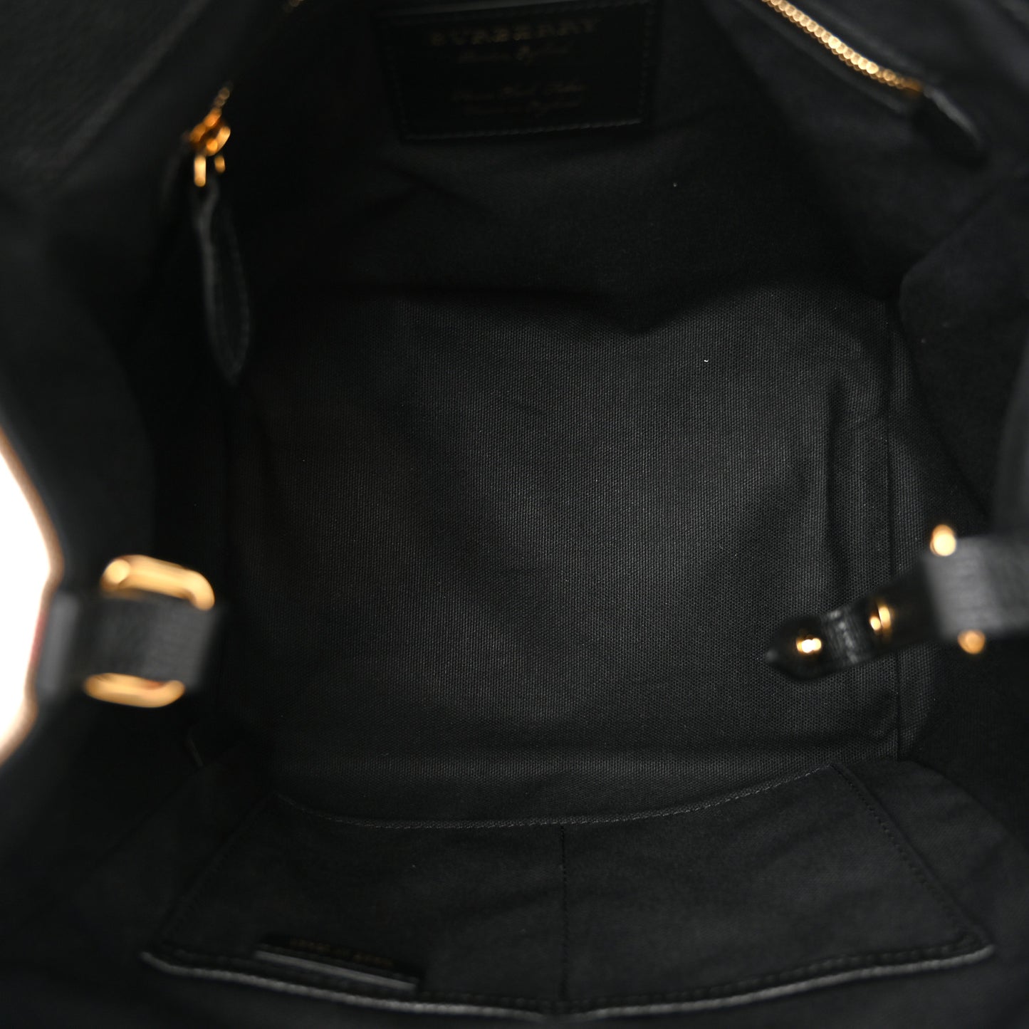 Grainy Calfskin House Check Small Canterbury Black