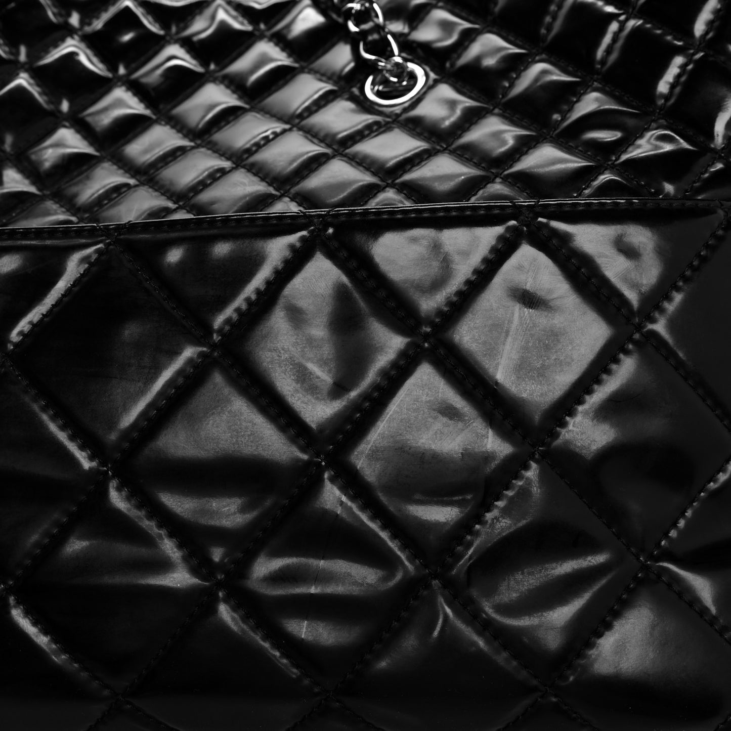 Vinyl Quilted Large In The Business Tote Black