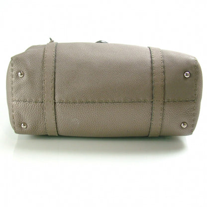 Fendi Calfskin Romano Selleria Linda Satchel Silver 5 of 12
