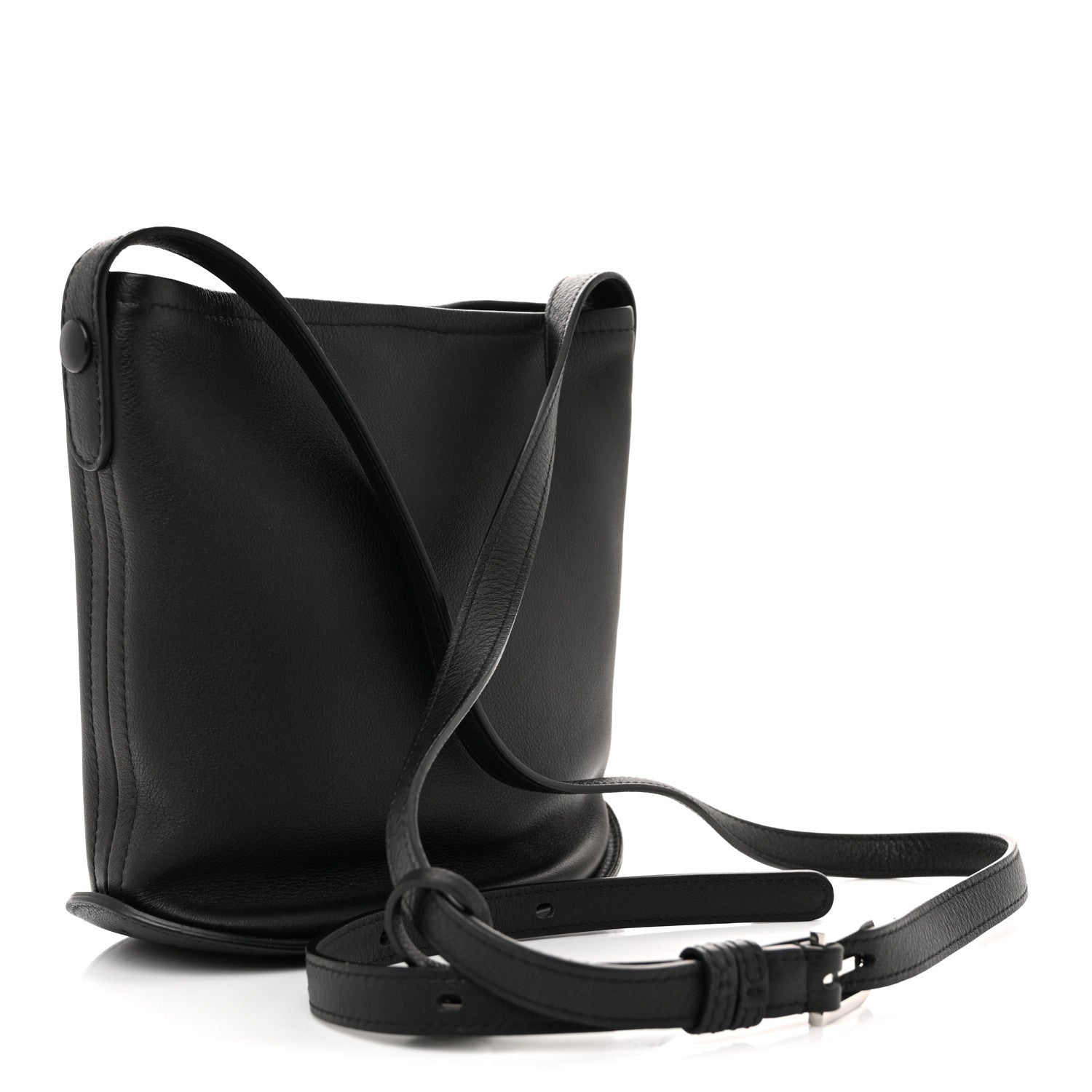 Delvaux Calfskin Mini Pin Allure Bucket Black 3 of 9