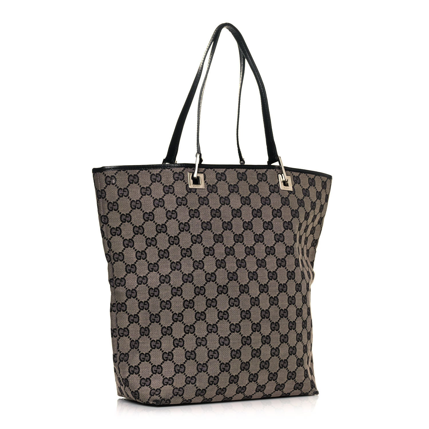 Gucci Monogram Large Bucket Tote Black 2 of 13