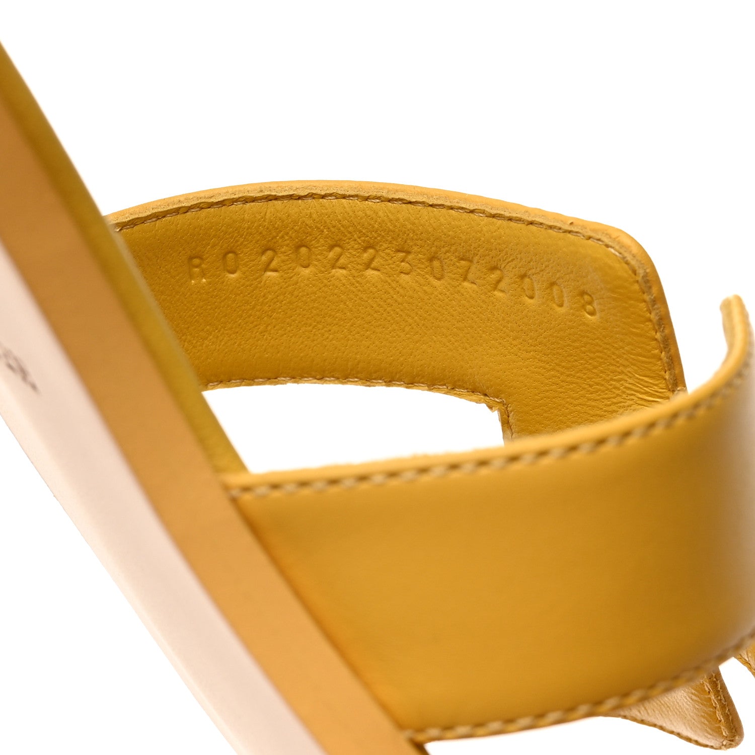 Hermes Box Calfskin Oran Sandals 40.5 Jaune Citron 7 of 9