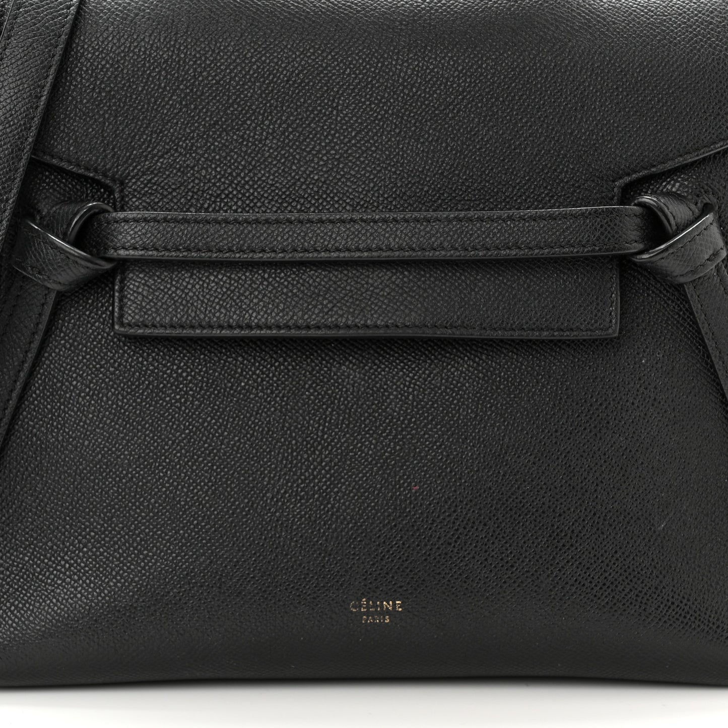 Grained Calfskin Mini Belt Bag Black