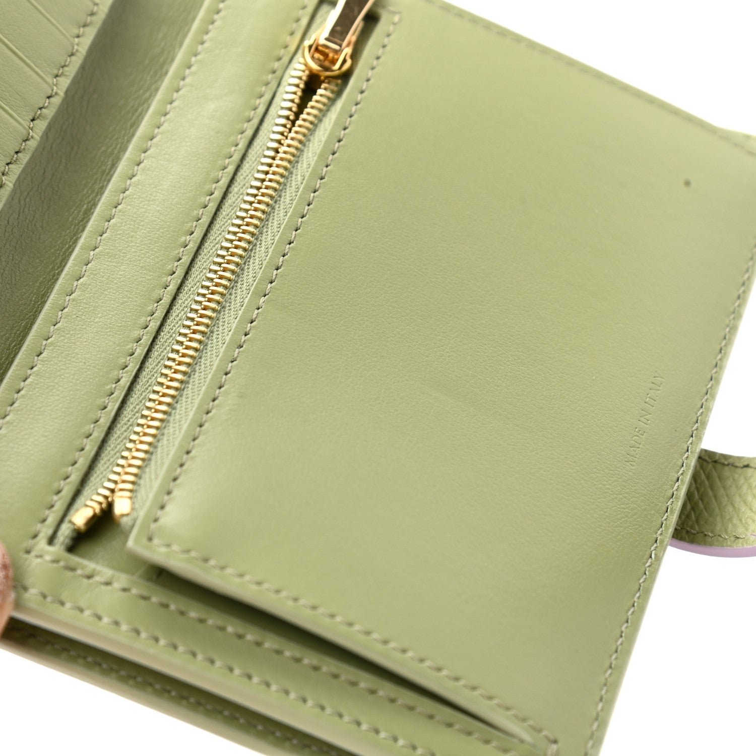 Celine Grained Calfskin Medium Multifunction Strap Wallet Sage Lilas 9 of 10