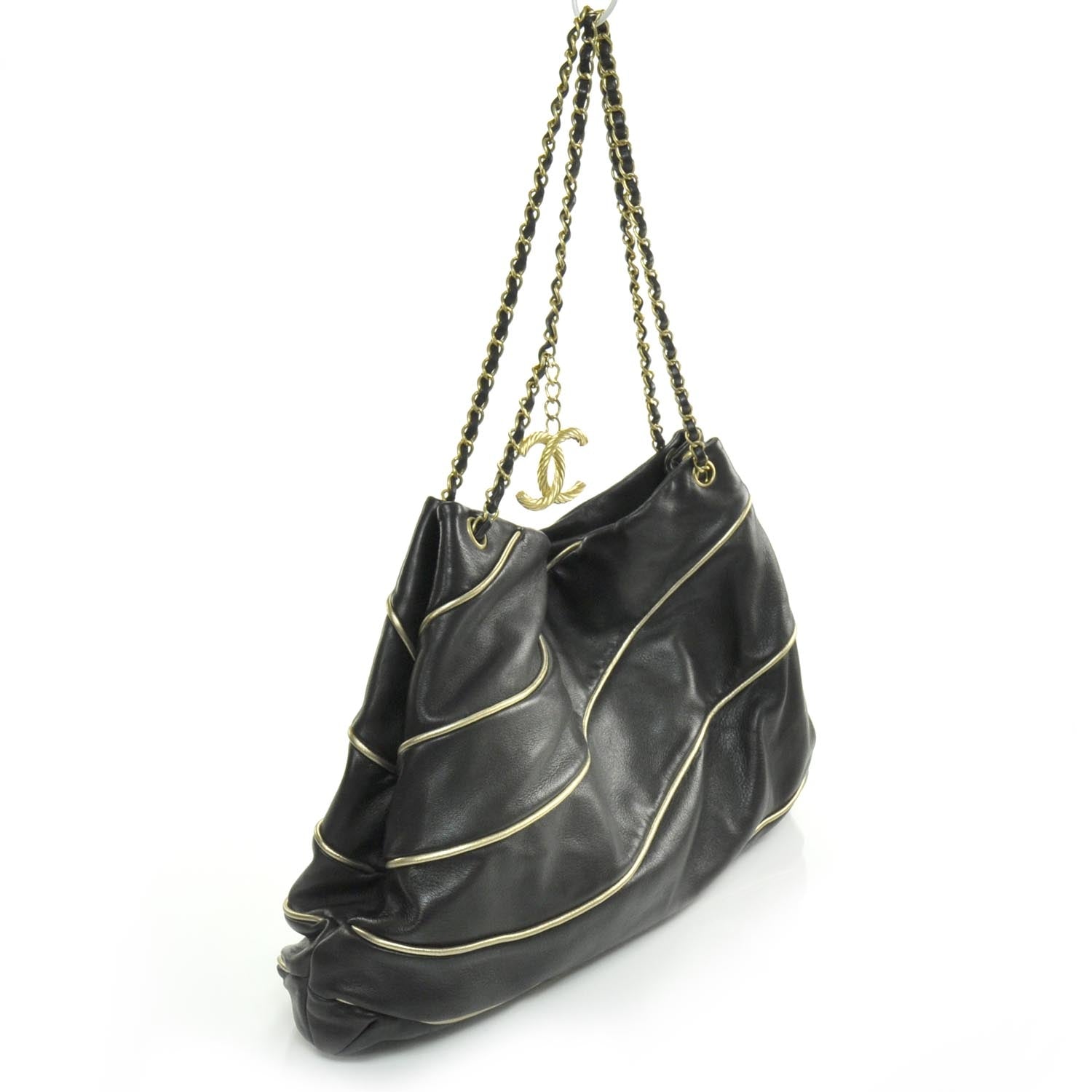 Chanel Lambskin Large Constructivism Tote Black 3 of 10