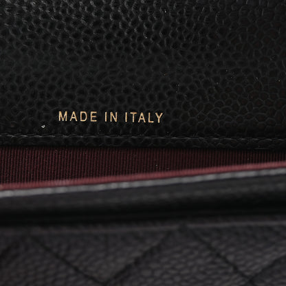 Chanel Caviar Quilted Flap Card Holder Wallet Black 14 of 18