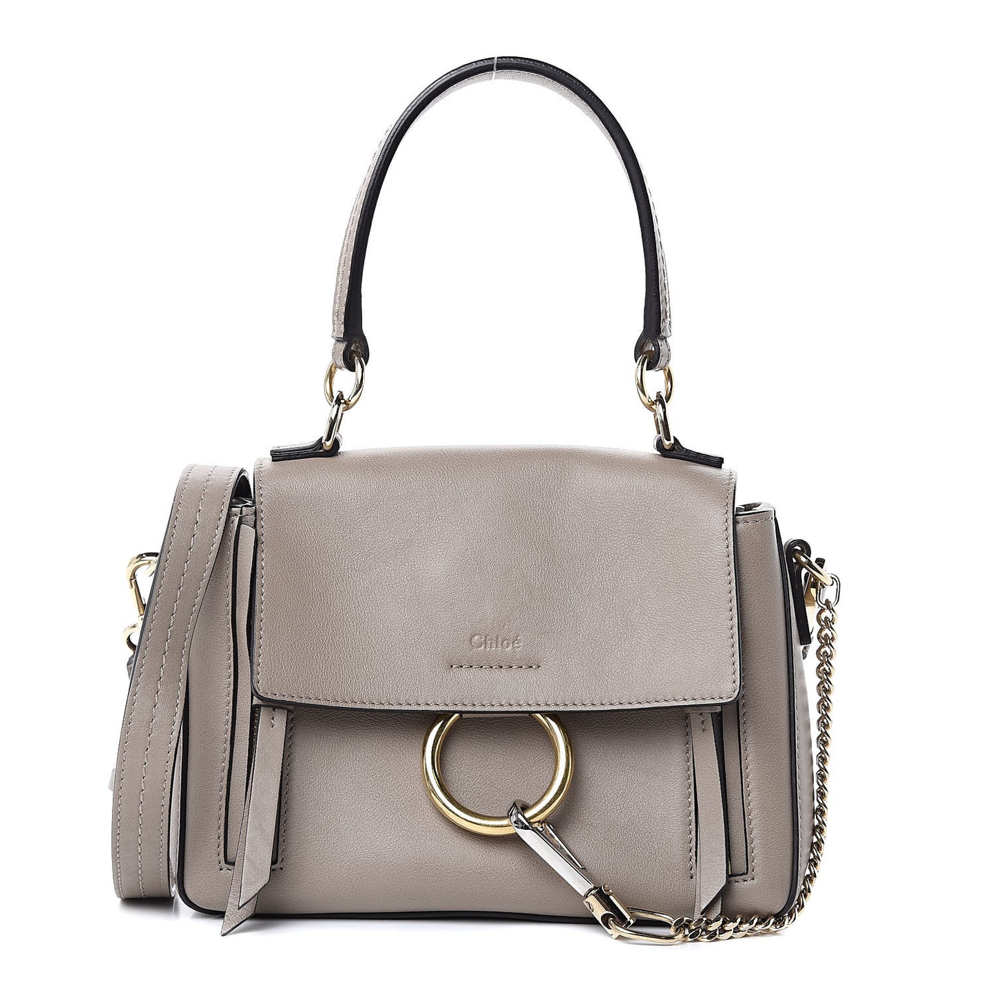 Calfskin Mini Faye Day Shoulder Bag Motty Grey