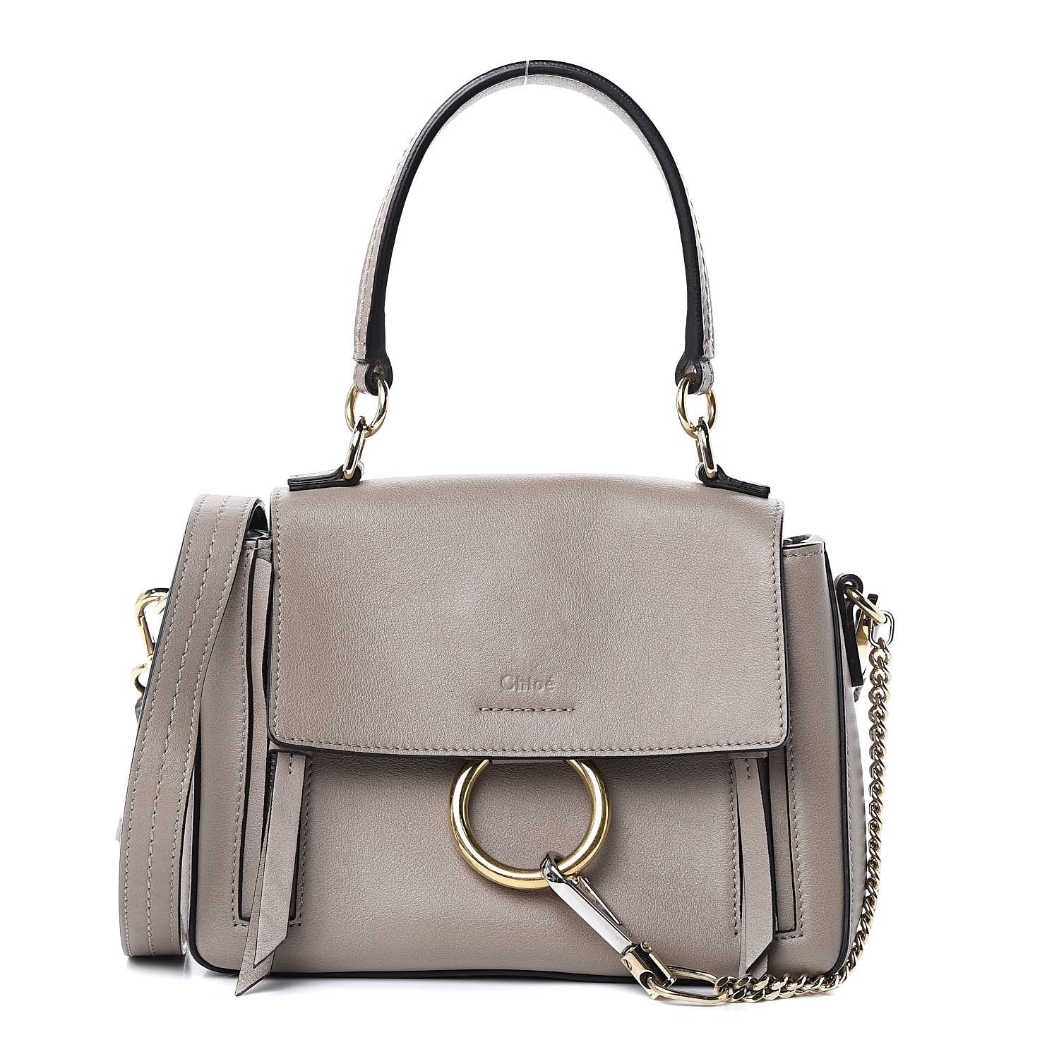 Chloe Calfskin Mini Faye Day Shoulder Bag Motty Grey 1 of 12