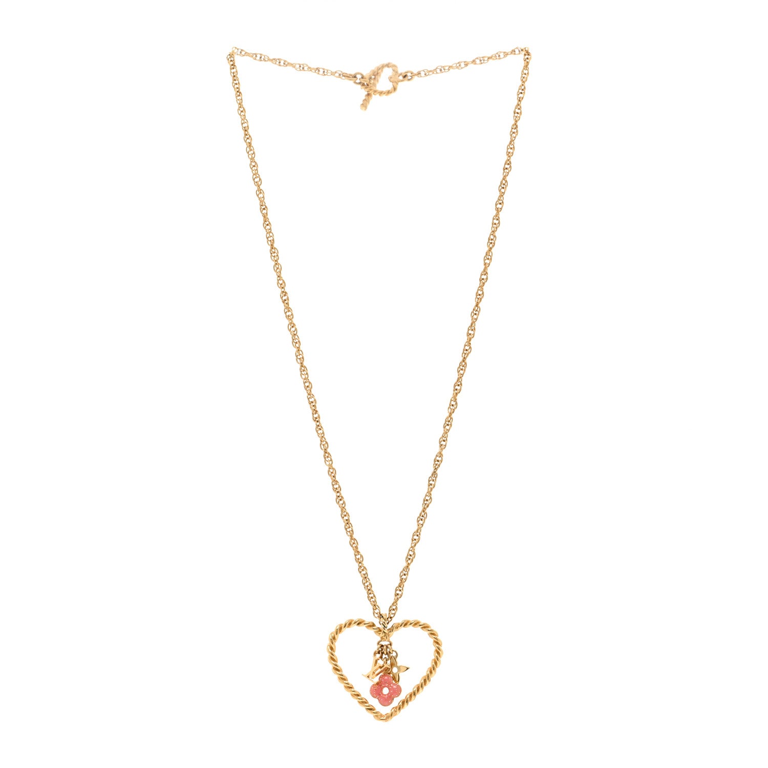 Louis Vuitton Sweet Monogram In My Heart Necklace Gold 3 of 7
