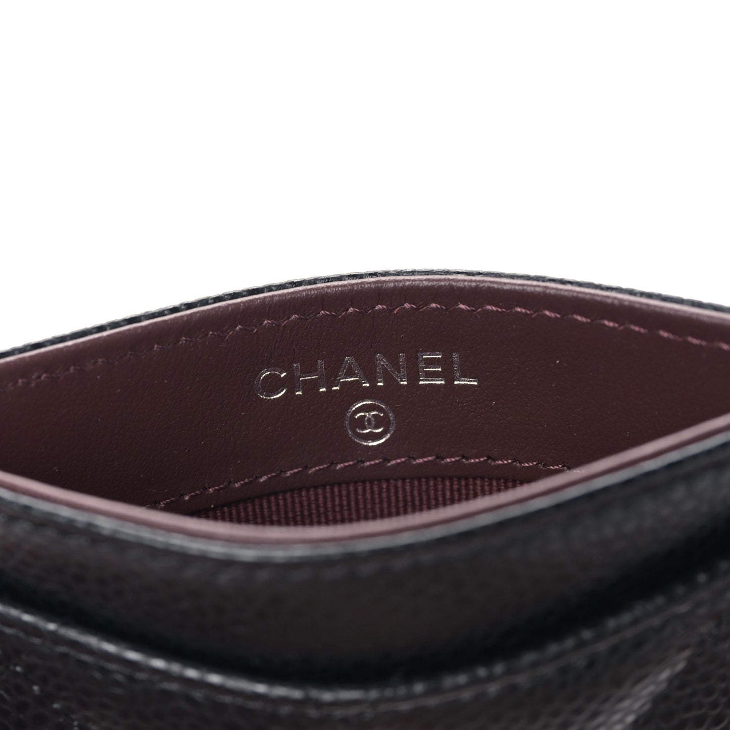 Caviar Quilted Card Holder Black