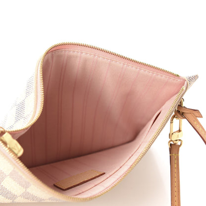Louis Vuitton Damier Azur Neverfull MM GM Pochette Rose Ballerine 5 of 8