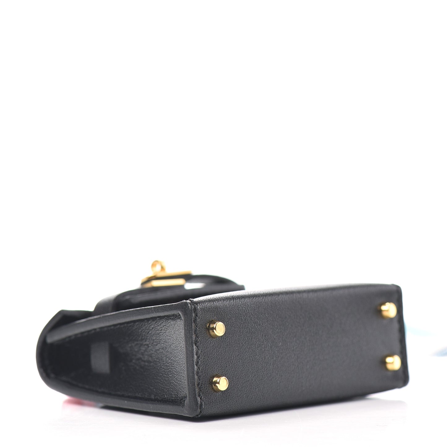 Tadelakt Mini Kelly Twilly Bag Charm Black