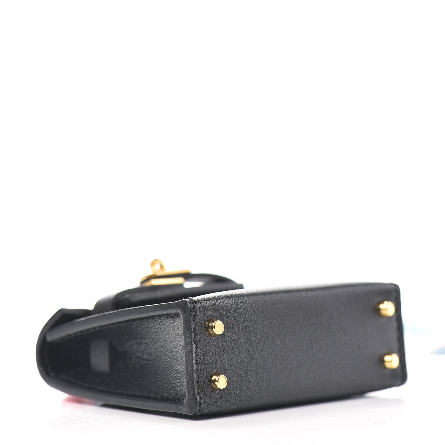 Hermes Tadelakt Mini Kelly Twilly Bag Charm Black 5 of 5