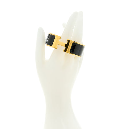 Hermes Enamel Wide Clic Clac H Bracelet PM Black 2 of 5