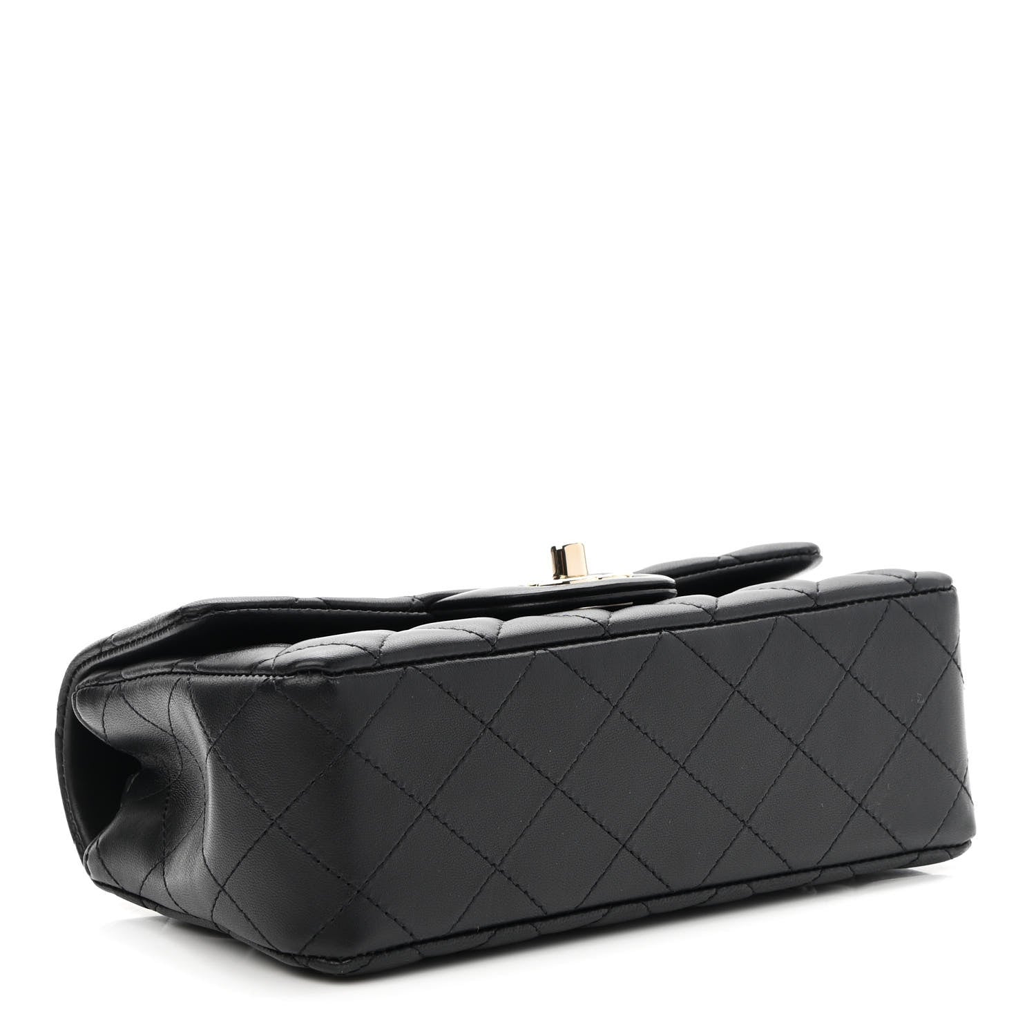 Chanel Lambskin Quilted Mini Rectangular Flap Black 4 of 9