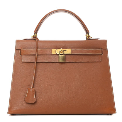 Hermes Courchevel Kelly Sellier 32 Gold 1 of 19