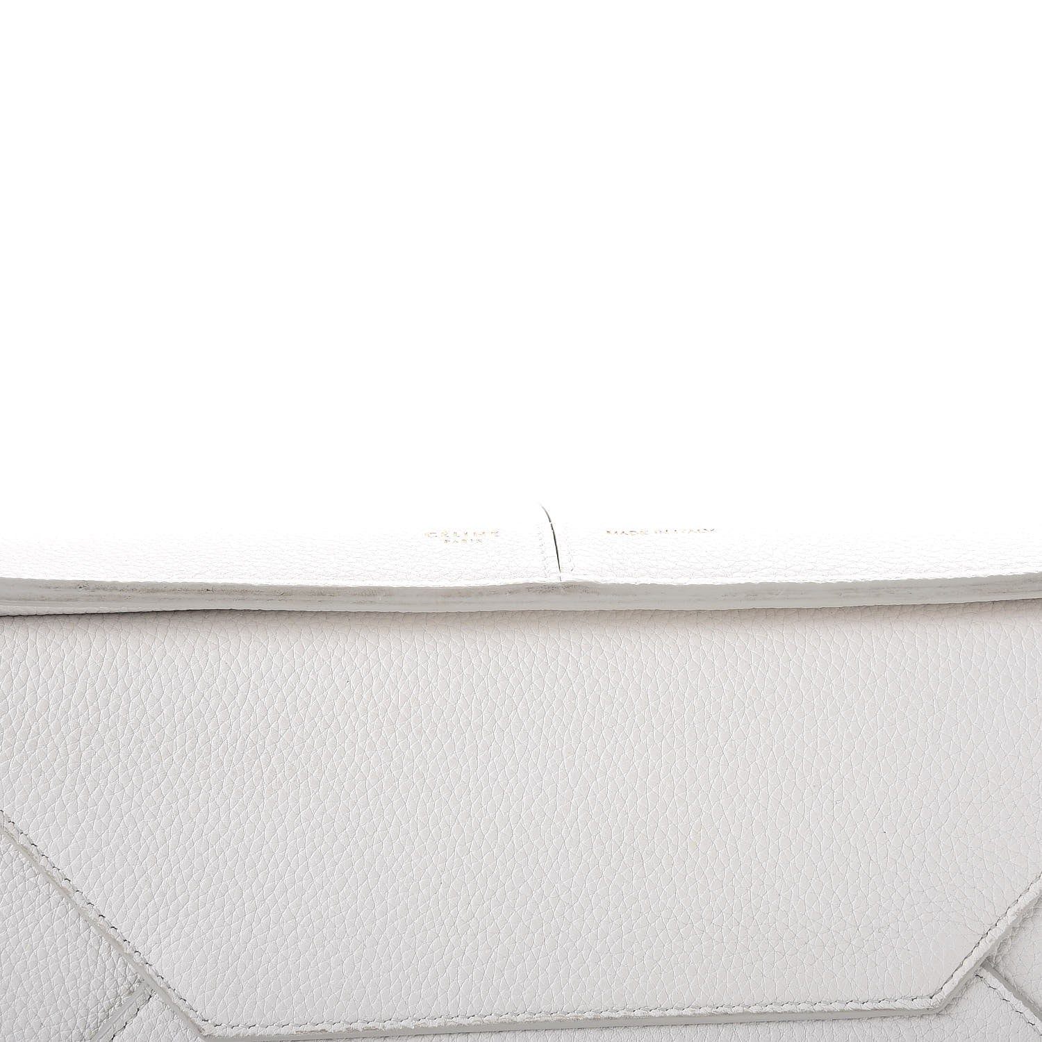 Celine Baby Grained Calfskin Small Tri-Fold Bag White 13 of 16