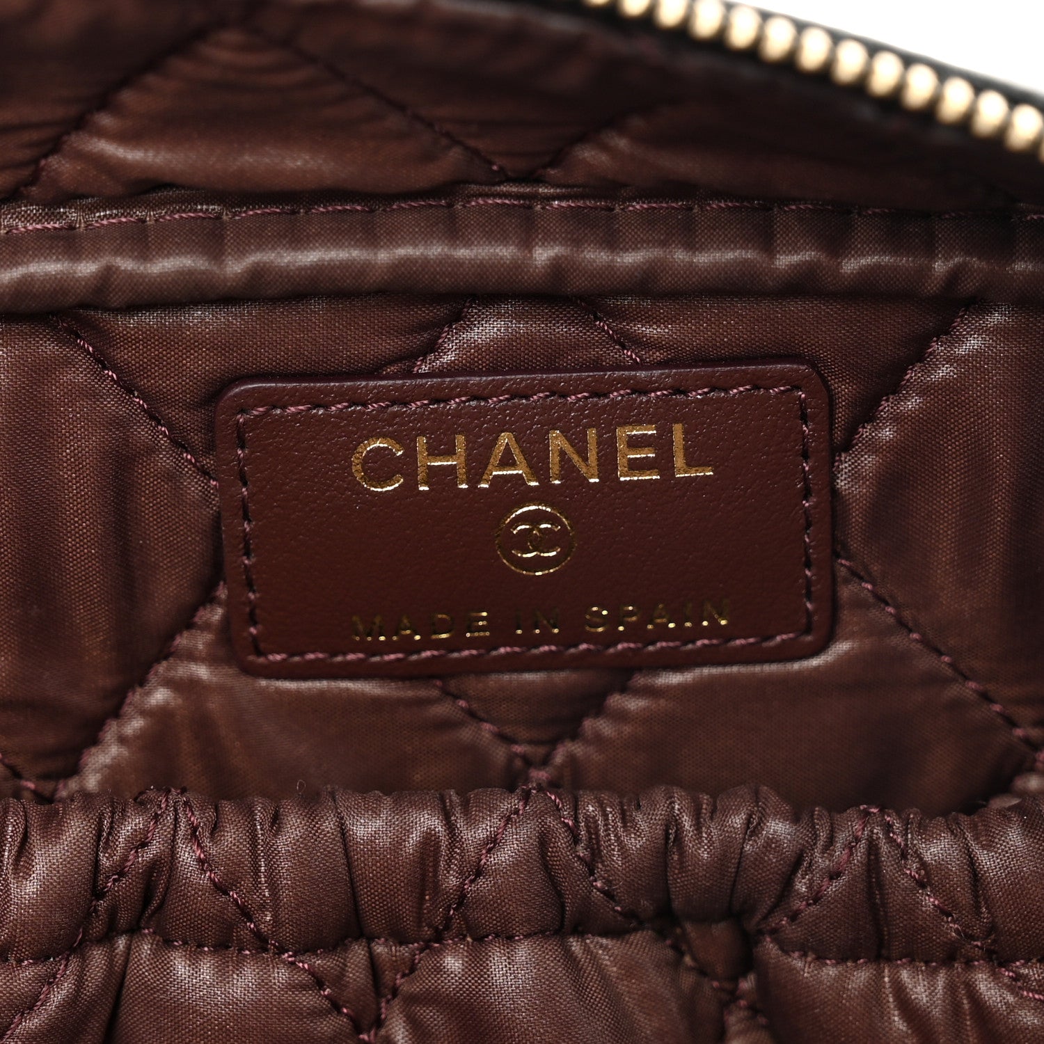 Chanel Caviar Quilted Medium Curvy Pouch Cosmetic Case Black 6 of 8
