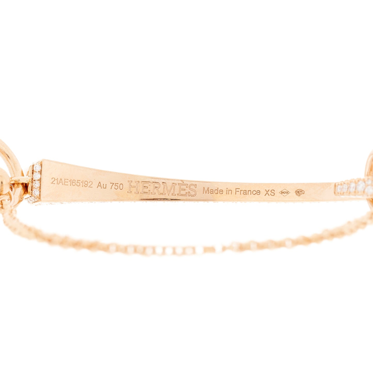 18K Rose Gold Diamond Clou de Forge Bracelet XS