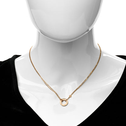 Cartier 18K Pink Gold 2 Diamond LOVE Necklace 2 of 6