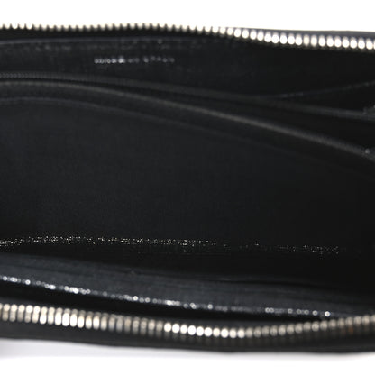 Chanel Iridescent Calfskin Quilted Zip Around Wallet Grey 5 of 9