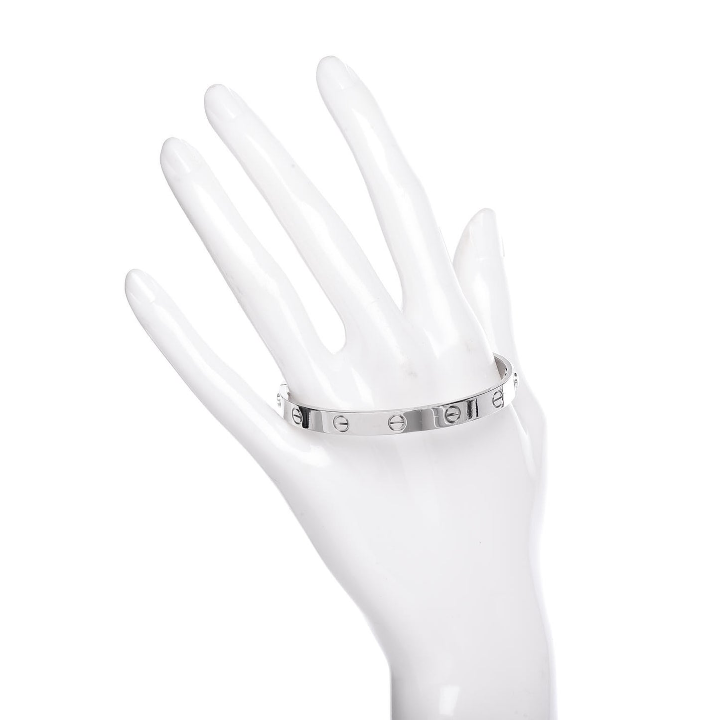 18K White Gold LOVE Bracelet 17