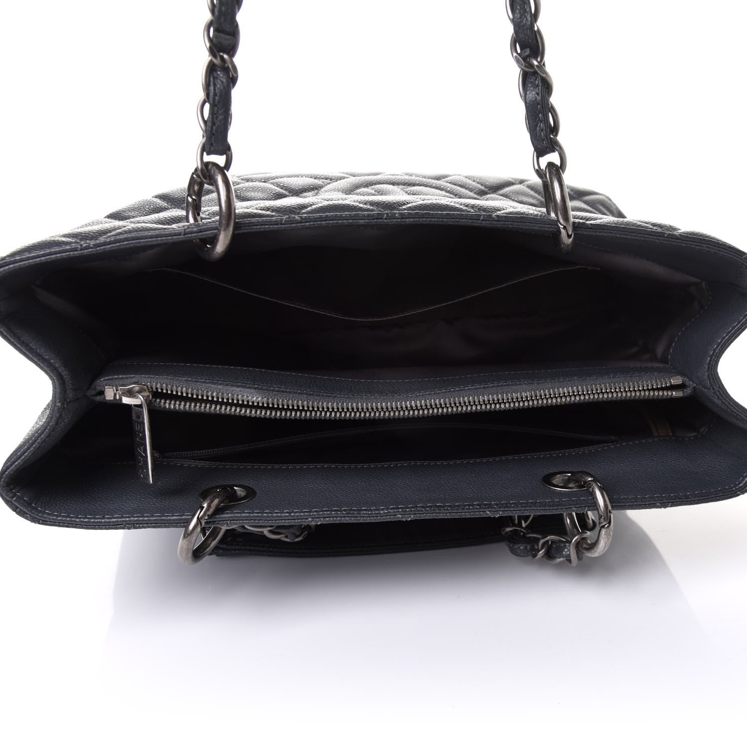 Chanel Caviar Quilted Grand Shopping Tote GST Grey 5 of 12