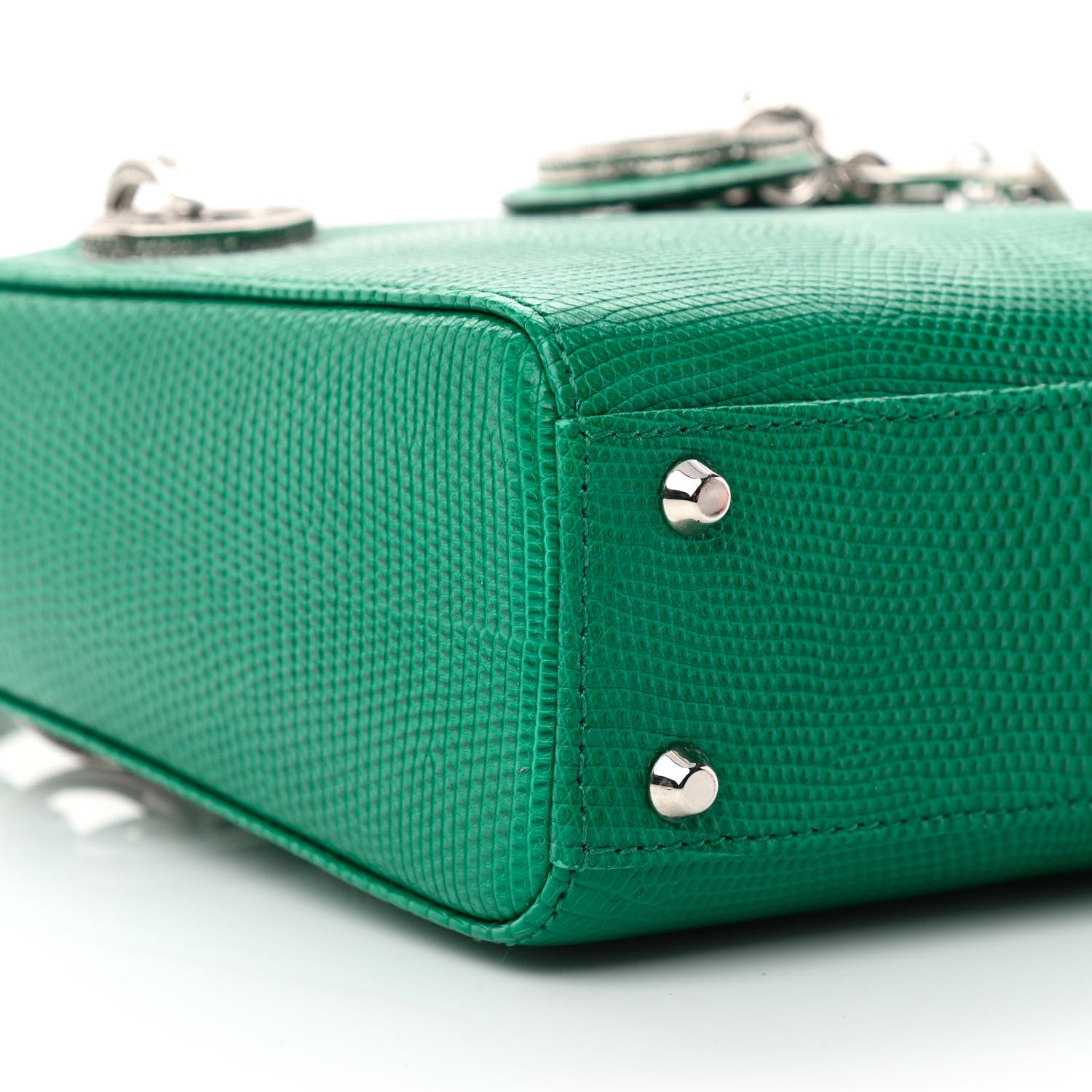 Christian Dior Lizard Swarovski Crystal Mini Lady Dior Green 8 of 12