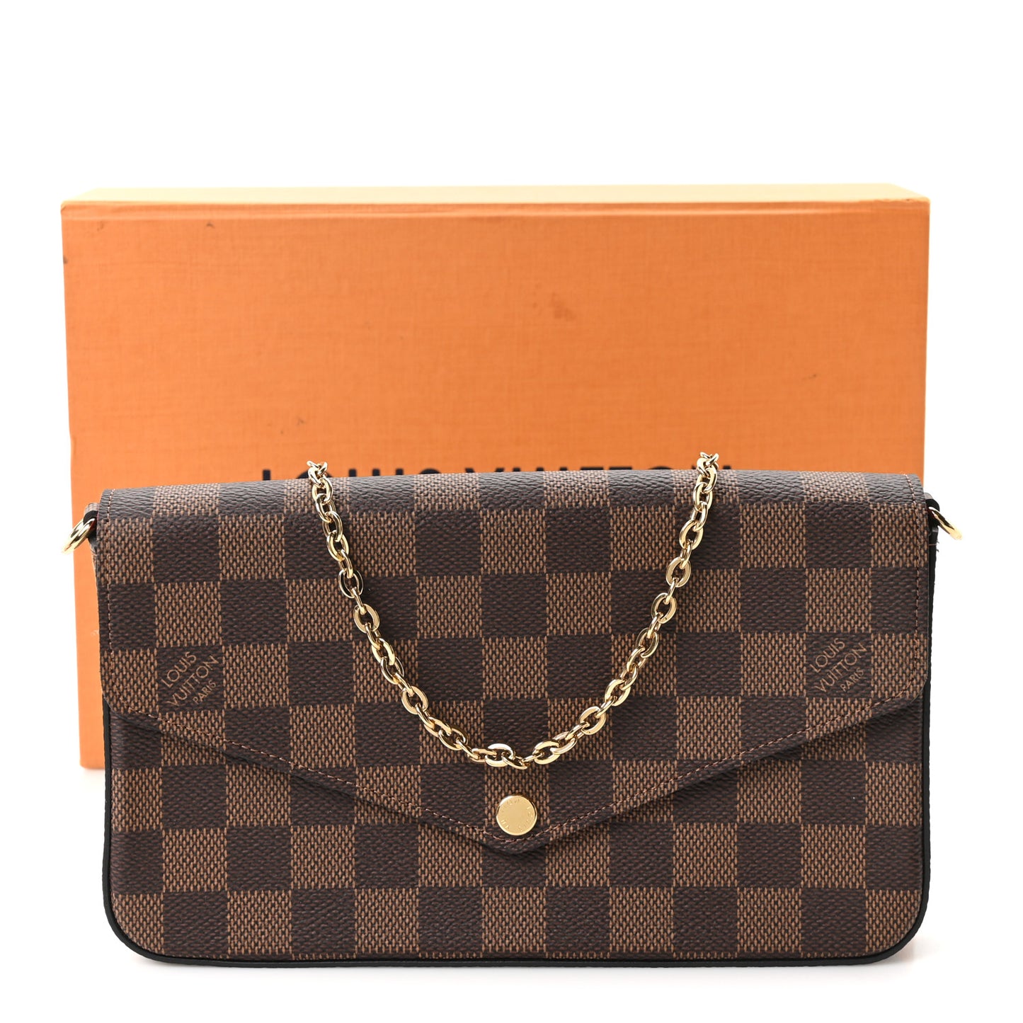 Damier Ebene Pochette Felicie Chain Wallet