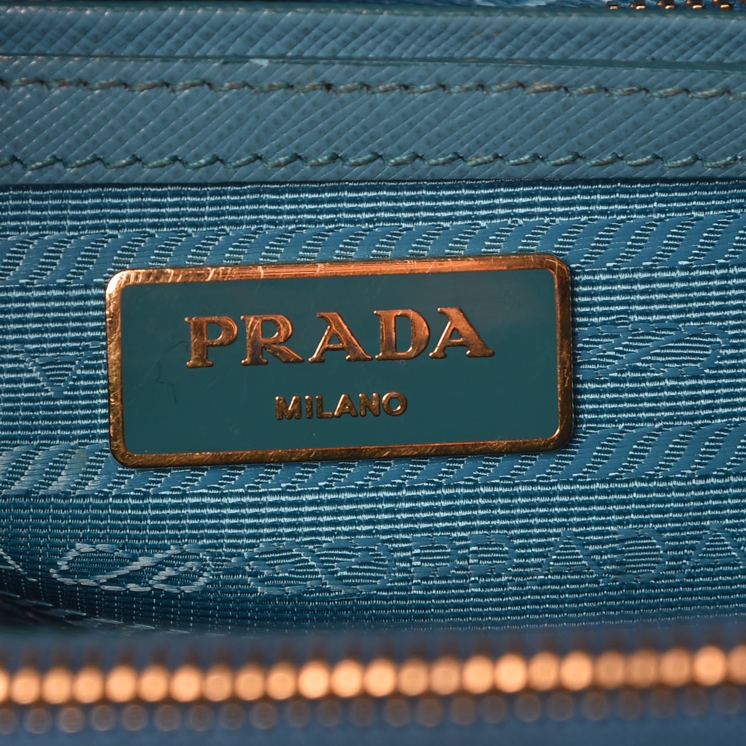 Prada Saffiano Mini Galleria Double Zip Tote Turchese 6 of 7