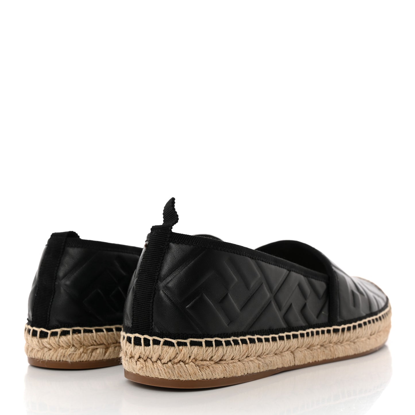 Nappa FF Embossed Espadrilles 41 Black